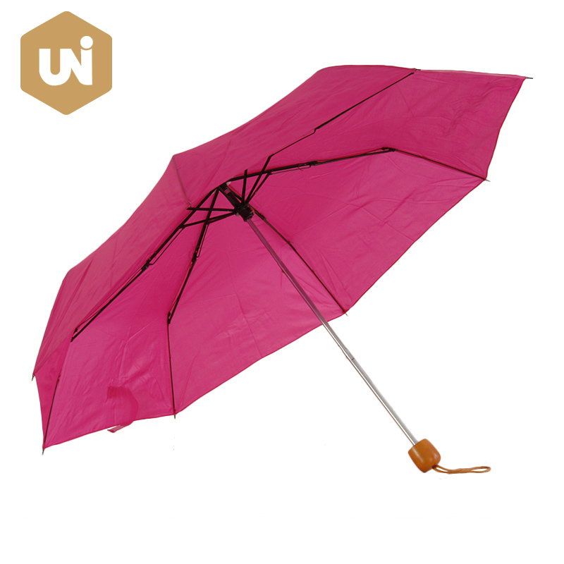 Manual Open Super Mini 3 Folding Rain Umbrella